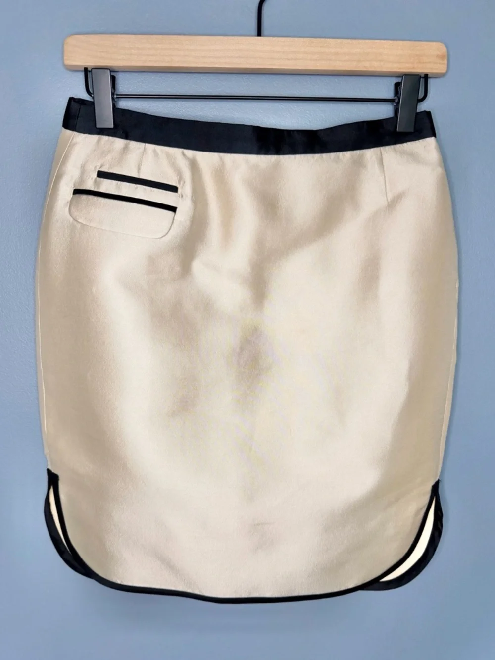J. Crew Silk/Wool Blend Tuxedo Pencil Skirt Workwear Minimalist | Size 2P
